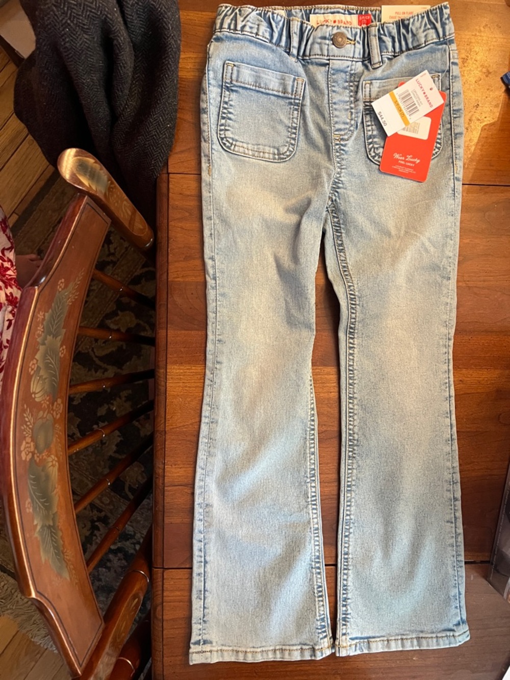 Lucky Brand Girls Size 7 Light Blue Flare Jeans NWT